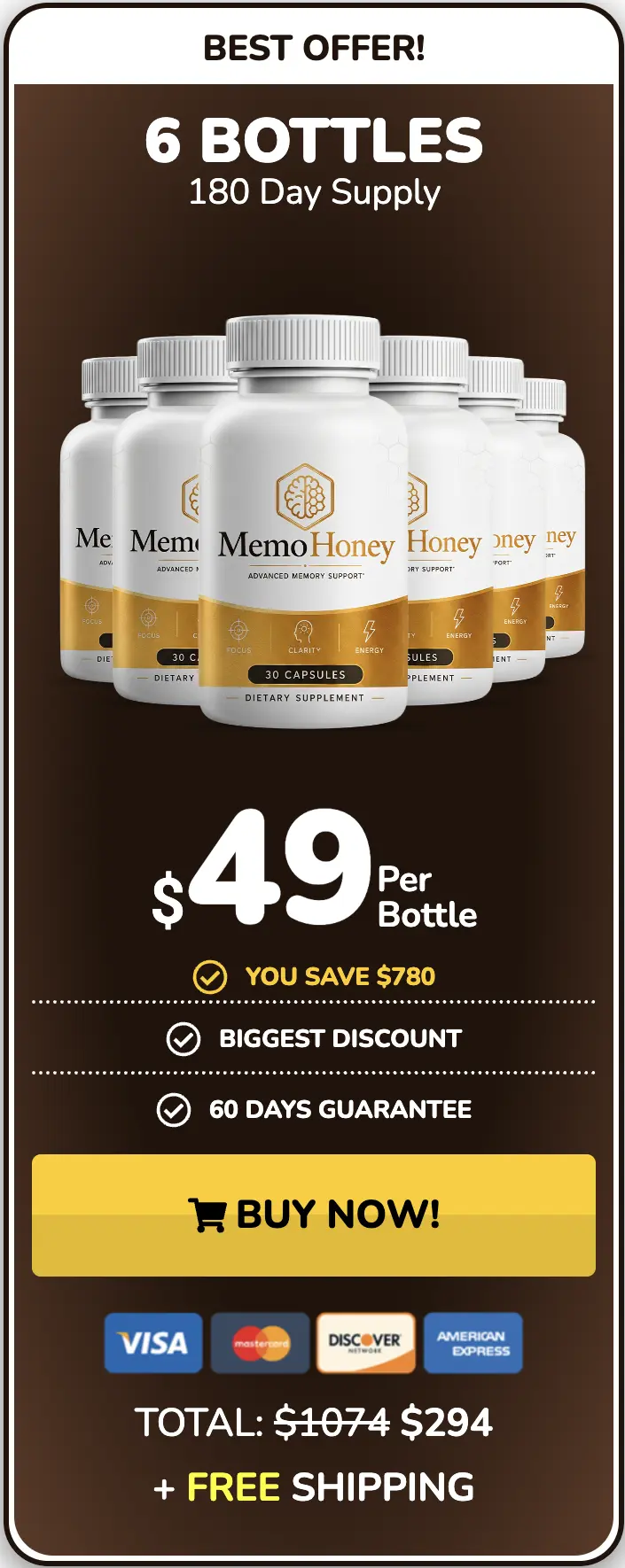 Memo Honey Buy Six Bottles